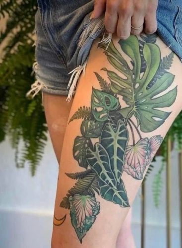 Explore 20 Lush Tropical Leaves Tattoo Ideas &#8211; Perfect for Nature Lovers in 2025