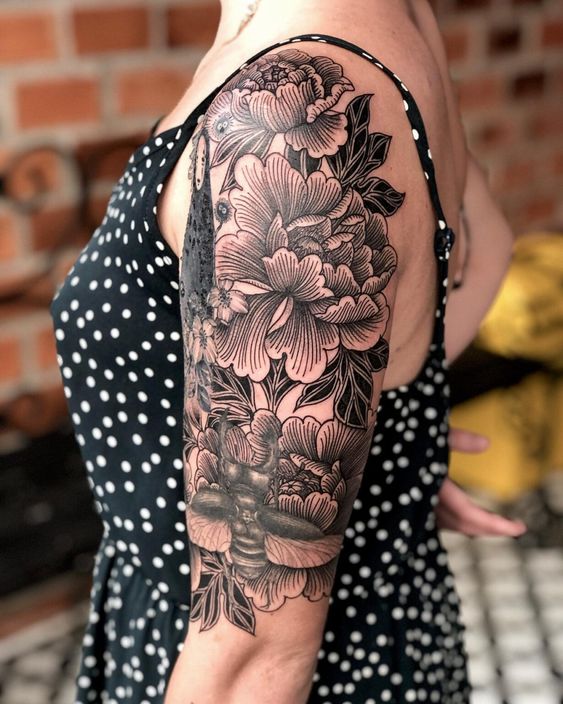 Explore 23 Unique Half Sleeve Tattoos for Women for Upper Arm Designs