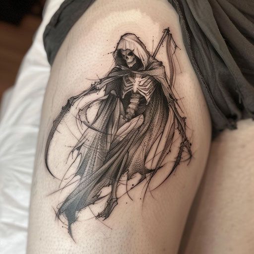 Discover 20 Grim Reaper Tattoo Ideas for Men &#038; Women: Realistic, Traditional, Cute, and Neo-Traditional Designs
