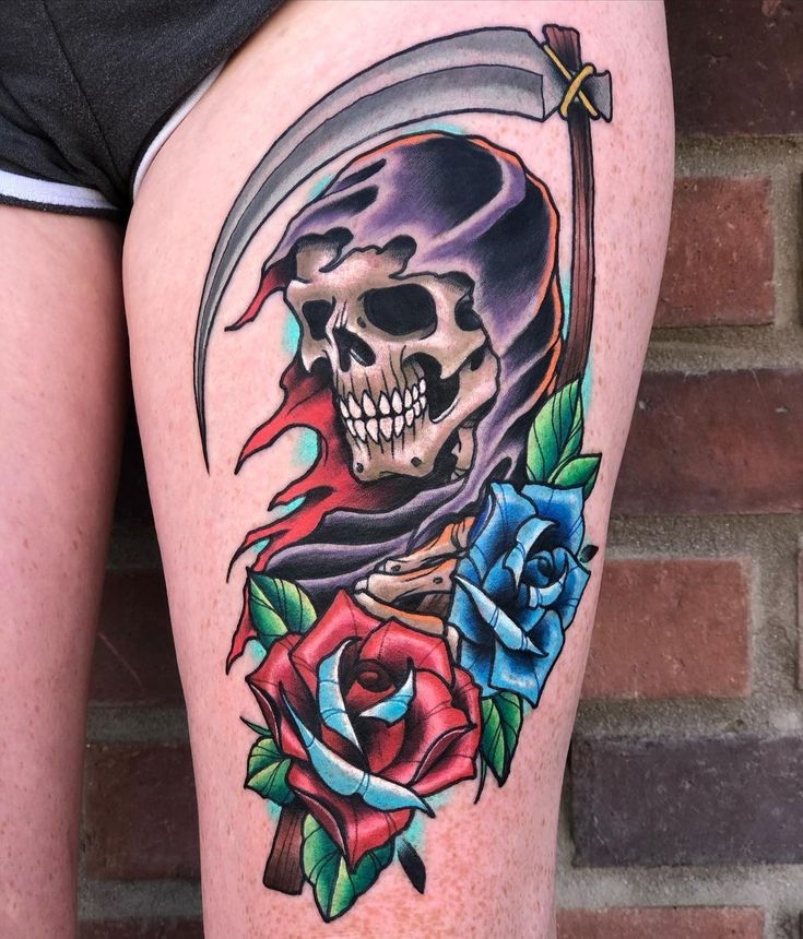 Discover 20 Grim Reaper Tattoo Ideas for Men &#038; Women: Realistic, Traditional, Cute, and Neo-Traditional Designs