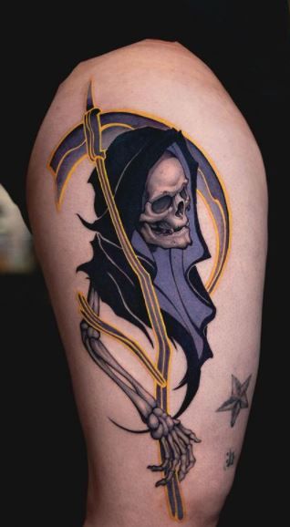 Discover 20 Grim Reaper Tattoo Ideas for Men &#038; Women: Realistic, Traditional, Cute, and Neo-Traditional Designs
