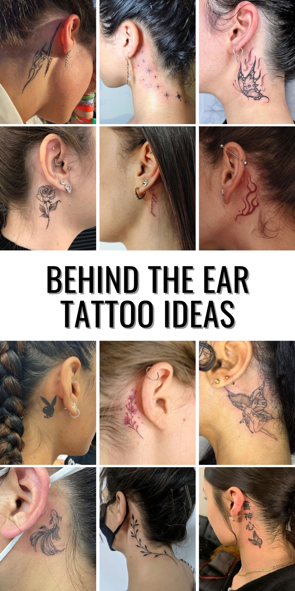 24 Ideas for Behind-the-Ear Tattoos: Creative and Inspiring Designs for Every Style