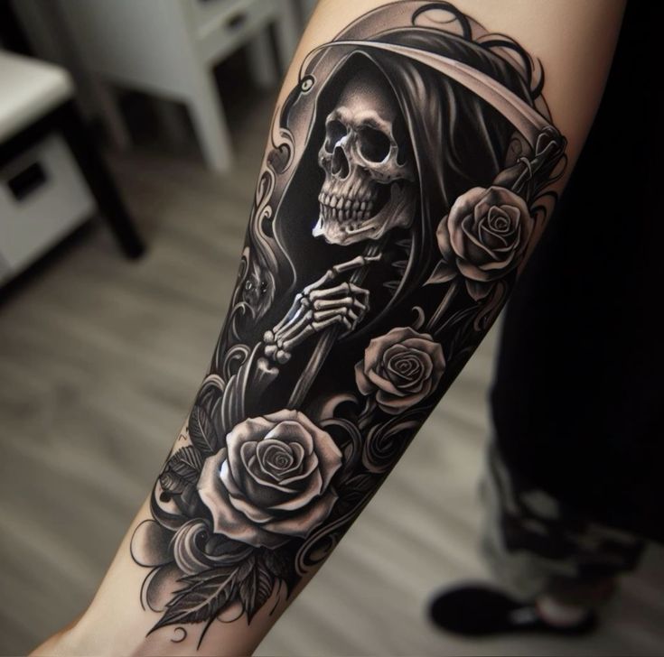 Discover 20 Grim Reaper Tattoo Ideas for Men &#038; Women: Realistic, Traditional, Cute, and Neo-Traditional Designs