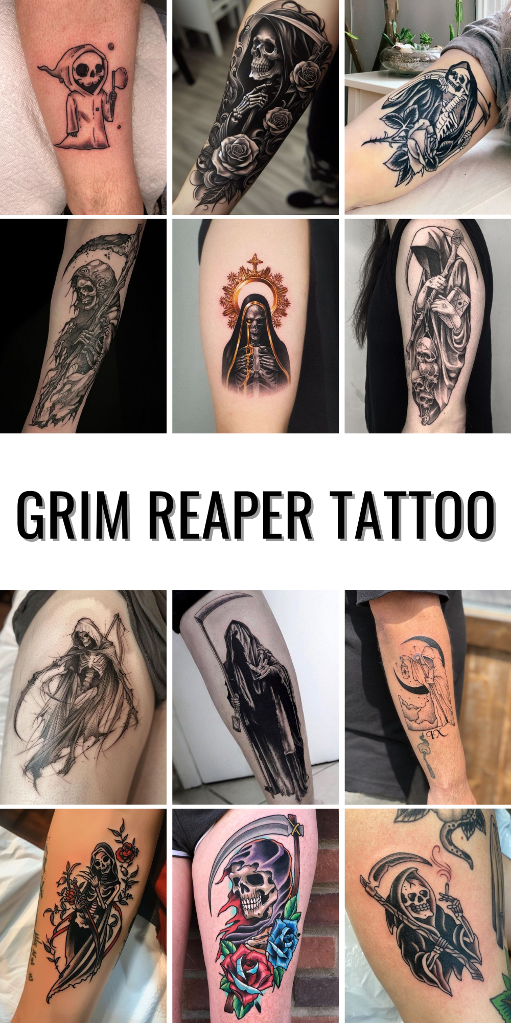 Discover 20 Grim Reaper Tattoo Ideas for Men &#038; Women: Realistic, Traditional, Cute, and Neo-Traditional Designs