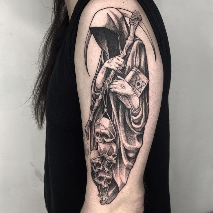Discover 20 Grim Reaper Tattoo Ideas for Men &#038; Women: Realistic, Traditional, Cute, and Neo-Traditional Designs
