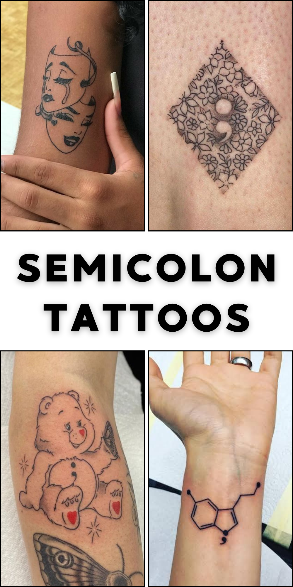30 Stunning Semicolon Tattoo Ideas for 2025: Minimalist, Butterfly, Floral, Heart &#038; More