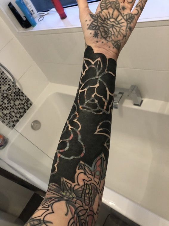 Discover Bold Blackout Tattoo Ideas 2025: Full Sleeve, Geometric, Abstract, with White Ink