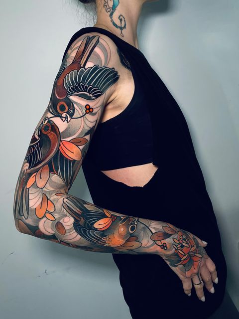 25 Neo Traditional Tattoo Ideas for 2025: Bold Sleeve Art, Black and Grey Designs