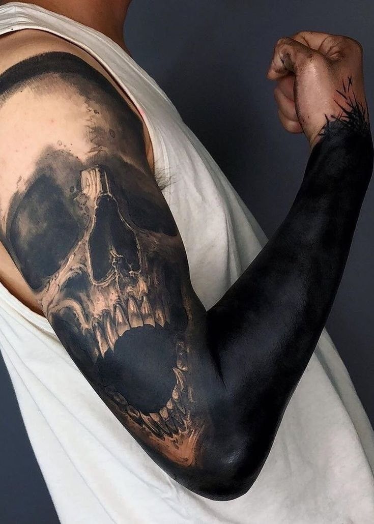 Discover Bold Blackout Tattoo Ideas 2025: Full Sleeve, Geometric, Abstract, with White Ink