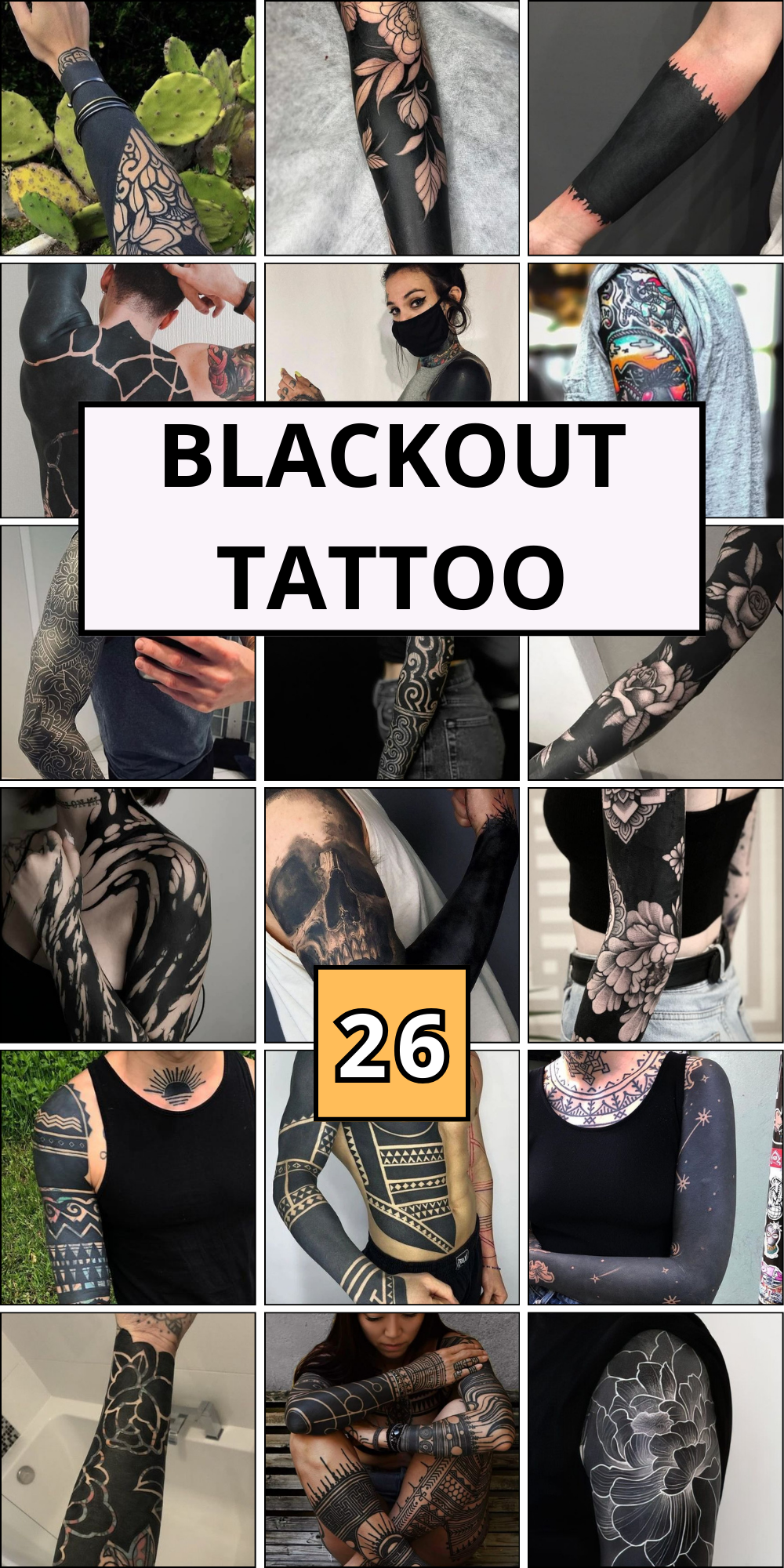 Discover Bold Blackout Tattoo Ideas 2025: Full Sleeve, Geometric, Abstract, with White Ink