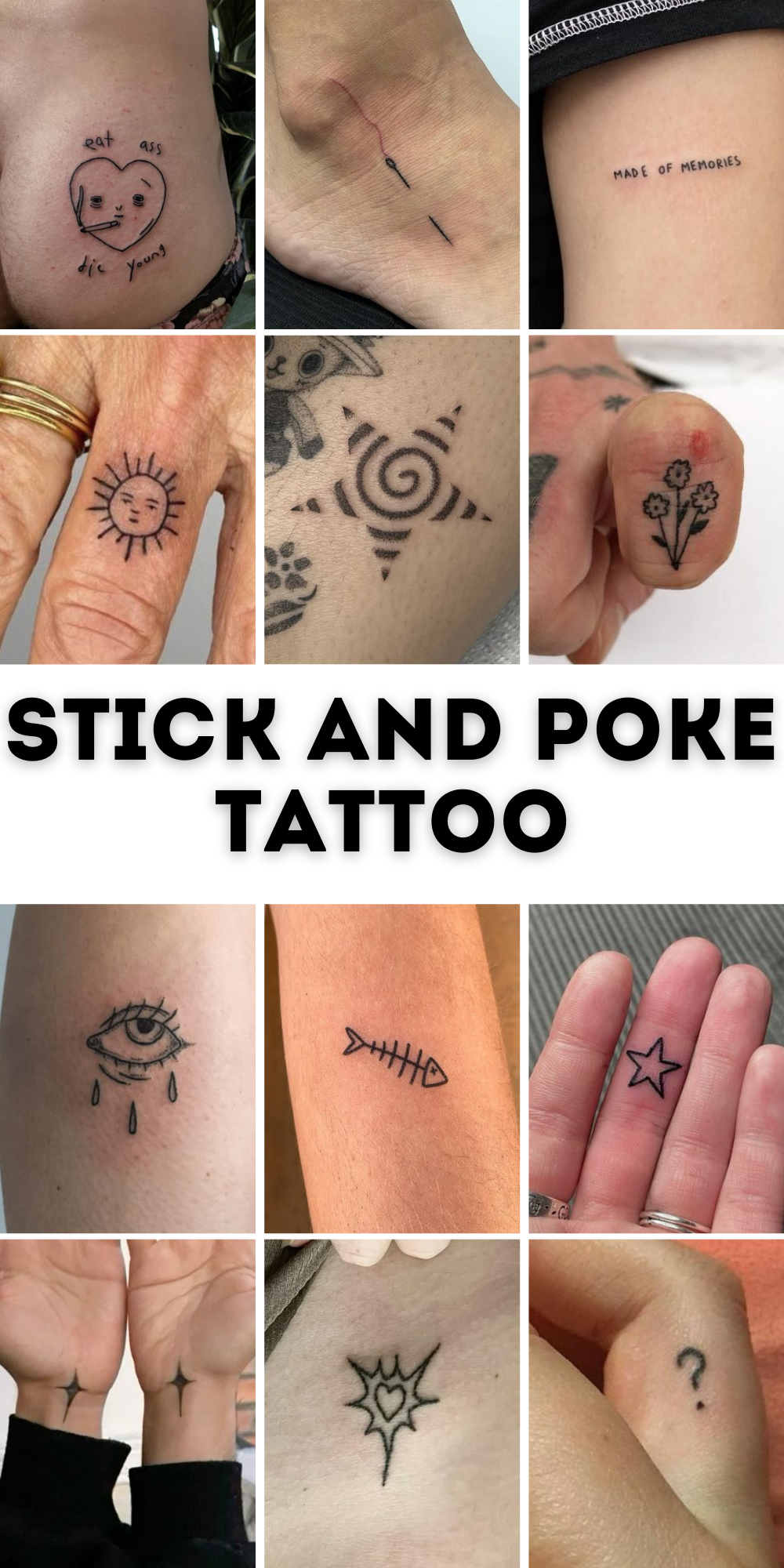 28 Stick and Poke Tattoo Ideas for 2025: Small, Easy, Aesthetic &#038; Meaningful Designs