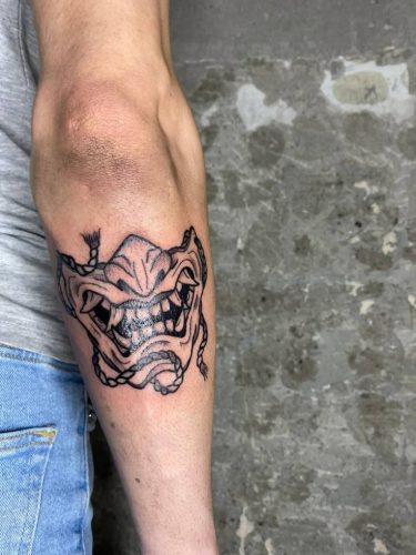27 Oni Mask Tattoo Ideas 2025 – Traditional Japanese Designs for ...