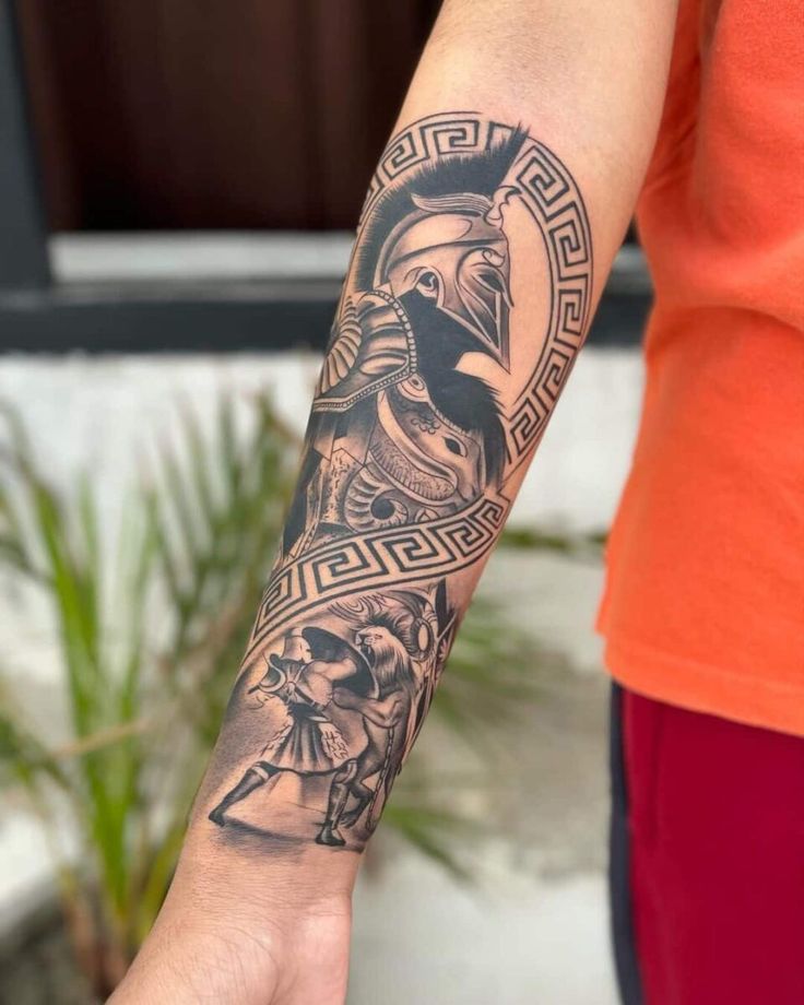 27 Spartan Tattoo Ideas 2025 Bold Sleeve, Chest, Leg &#038; Forearm Designs