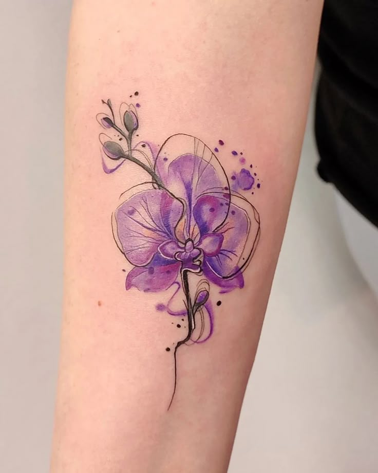 26 Orchid Tattoo Ideas 2025 for Minimalist, Colour, and Fine Line Designs