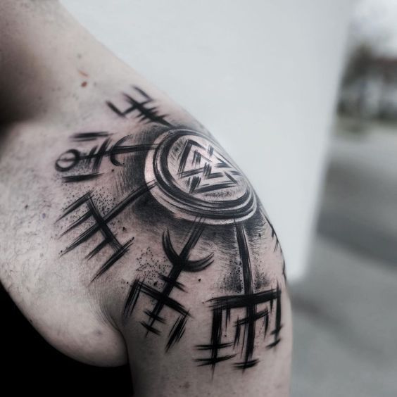 25 Viking Tattoo Ideas 2025 with Norse Mythology Symbols, Sleeve and Chest Designs
