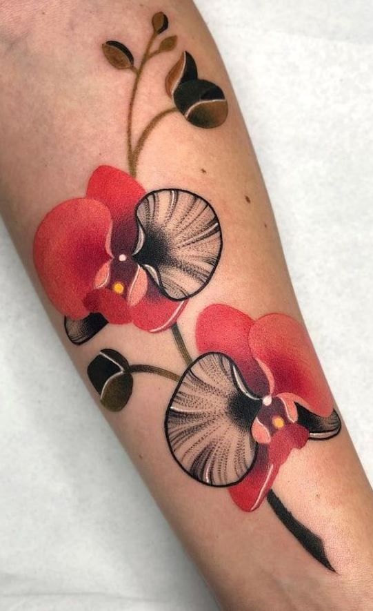 26 Orchid Tattoo Ideas 2025 for Minimalist, Colour, and Fine Line Designs