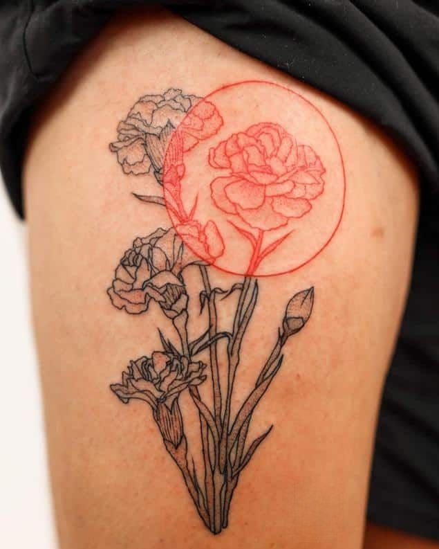 25 Carnation Tattoo Ideas 2025: Traditional Designs for Women, Shoulder, Sleeve, Ankle &#038; More