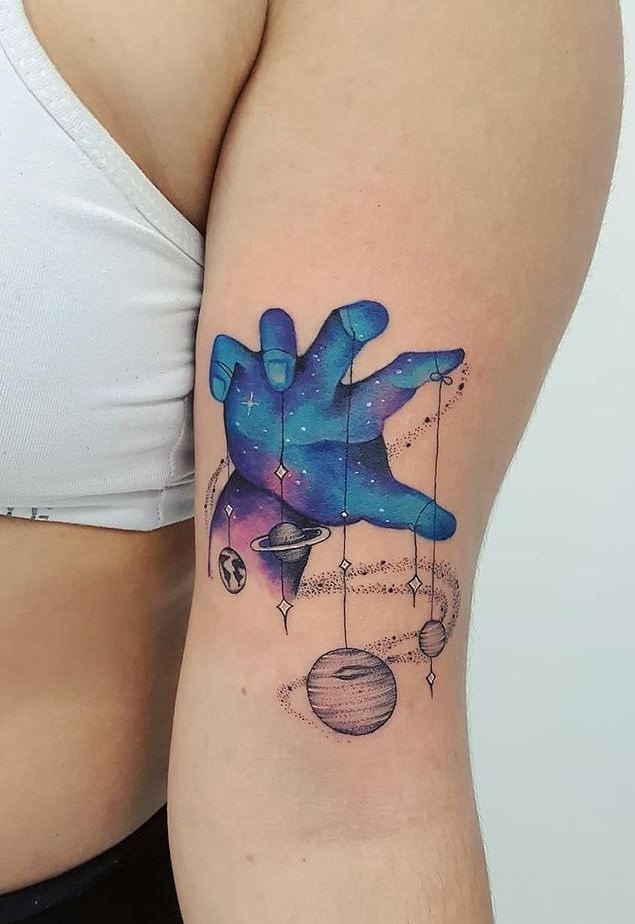 27 Space Tattoo Ideas 2025 for Women and Men – Galaxy Sleeve Designs, Minimalist Forearm Art