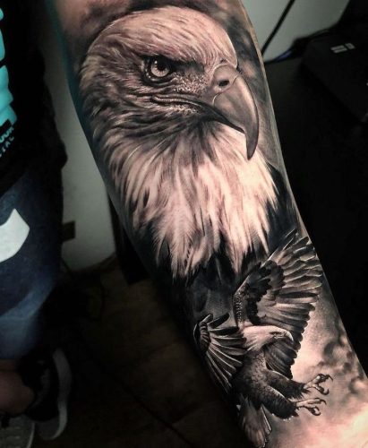 30 Eagle Tattoo Ideas 2025: Bold Designs for Men and Women with Chest ...