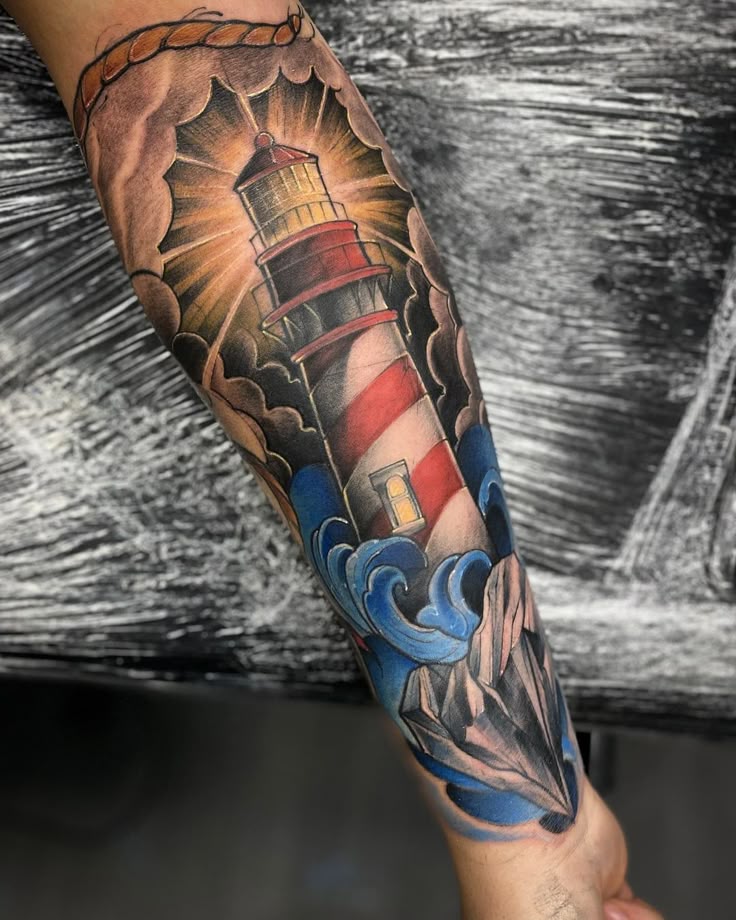Check Out 29 Cool Lighthouse Tattoo Ideas for 2025