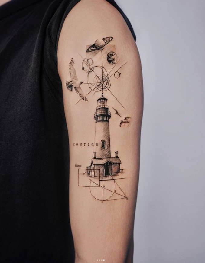 Check Out 29 Cool Lighthouse Tattoo Ideas for 2025