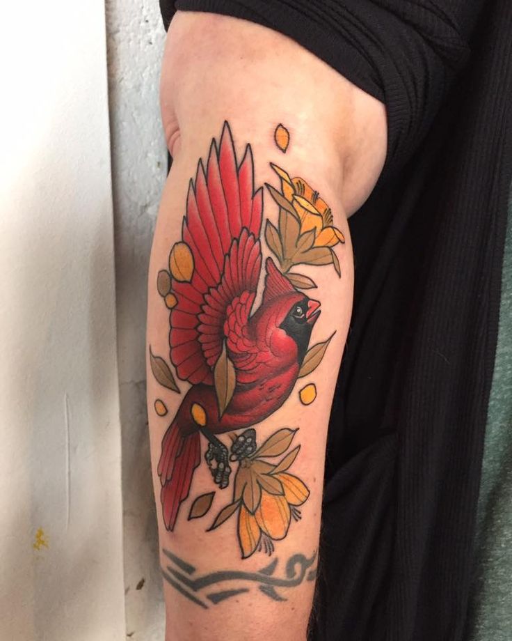 28 Cardinal Tattoo Ideas 2025 for Women and Men: Memorial, Fine Line, Stencil Outline, Small Flying