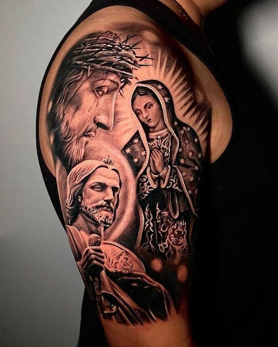 25 Jesus Tattoo Ideas 2025: Sacred Heart, Virgin Mary, Fine Line, Sleeve for Women, Back, Forearm