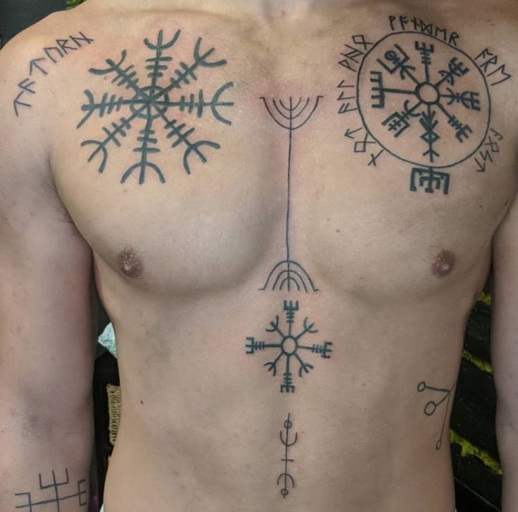25 Viking Tattoo Ideas 2025 with Norse Mythology Symbols, Sleeve and Chest Designs