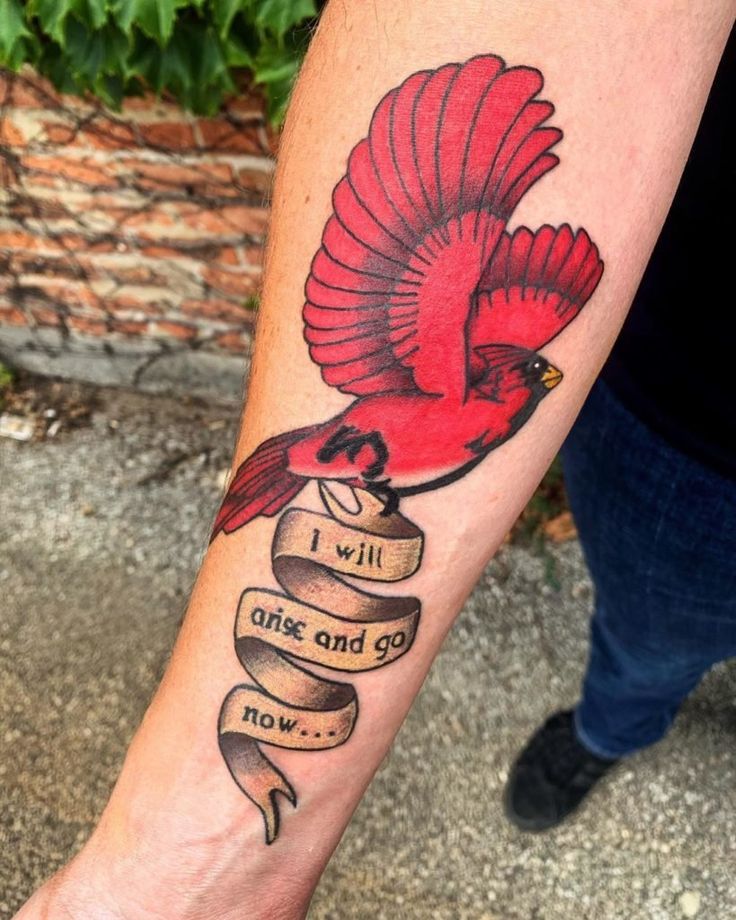 28 Cardinal Tattoo Ideas 2025 for Women and Men: Memorial, Fine Line, Stencil Outline, Small Flying