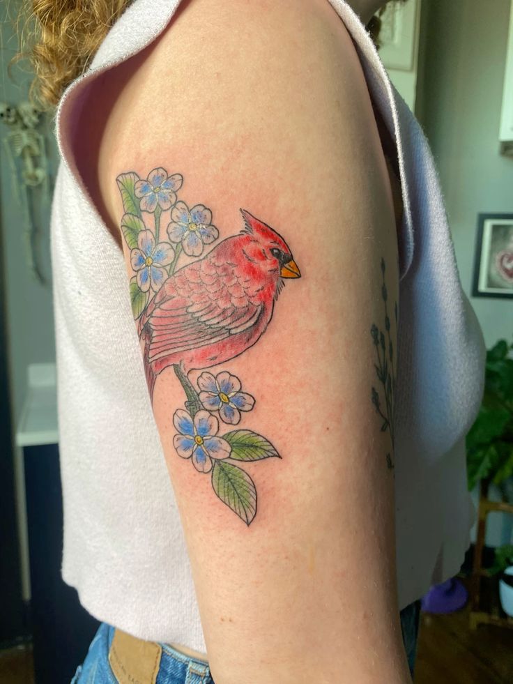 28 Cardinal Tattoo Ideas 2025 for Women and Men: Memorial, Fine Line, Stencil Outline, Small Flying