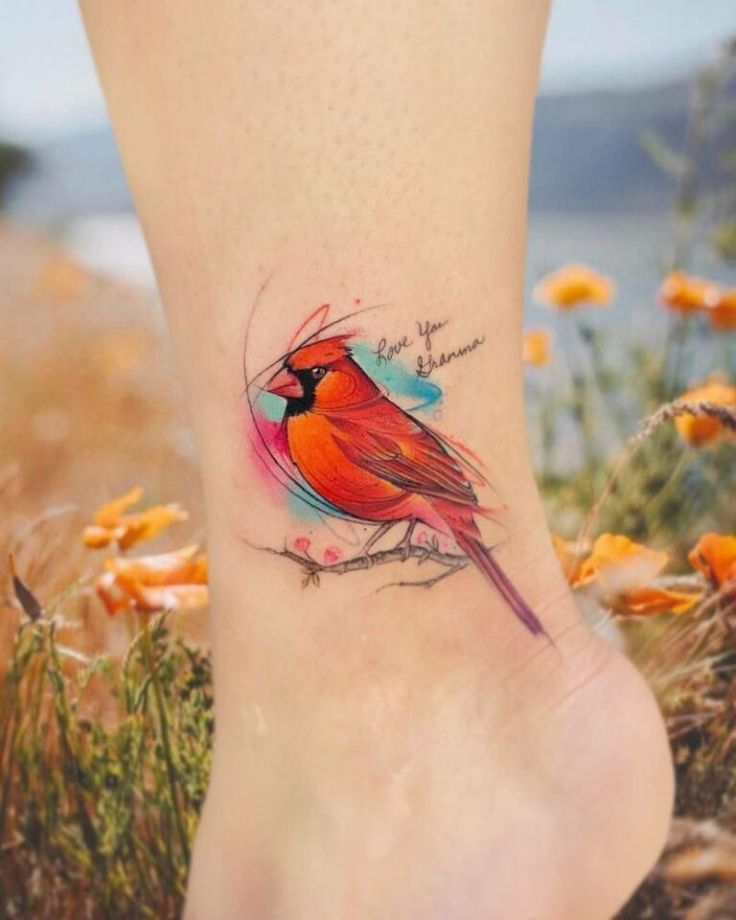 28 Cardinal Tattoo Ideas 2025 for Women and Men: Memorial, Fine Line, Stencil Outline, Small Flying