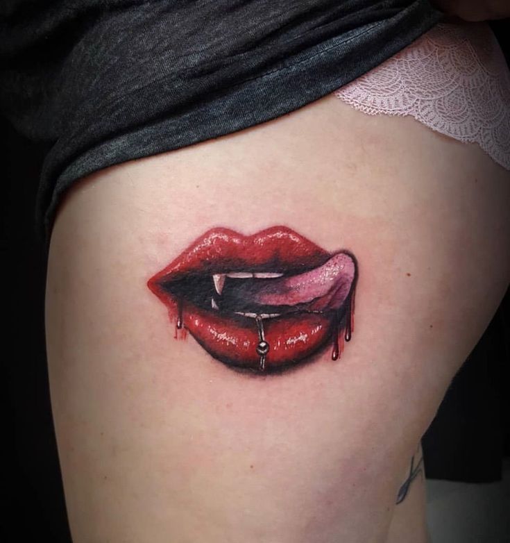 29 Lip Tattoo Ideas 2025 With Kiss Prints, Vampire Designs, Color Ideas, Shading, Placement Tips