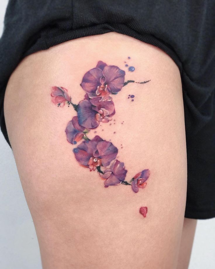 26 Orchid Tattoo Ideas 2025 for Minimalist, Colour, and Fine Line Designs