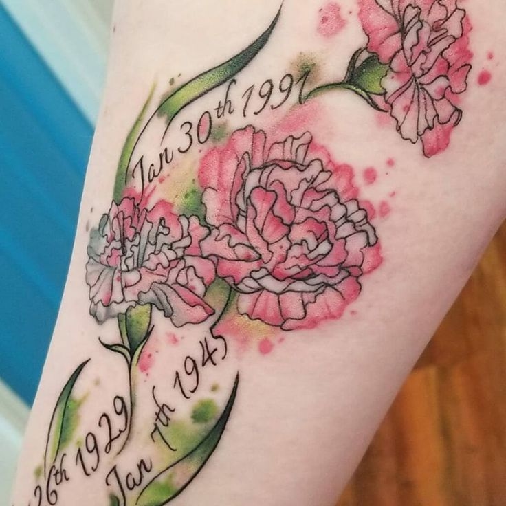 25 Carnation Tattoo Ideas 2025: Traditional Designs for Women, Shoulder, Sleeve, Ankle &#038; More