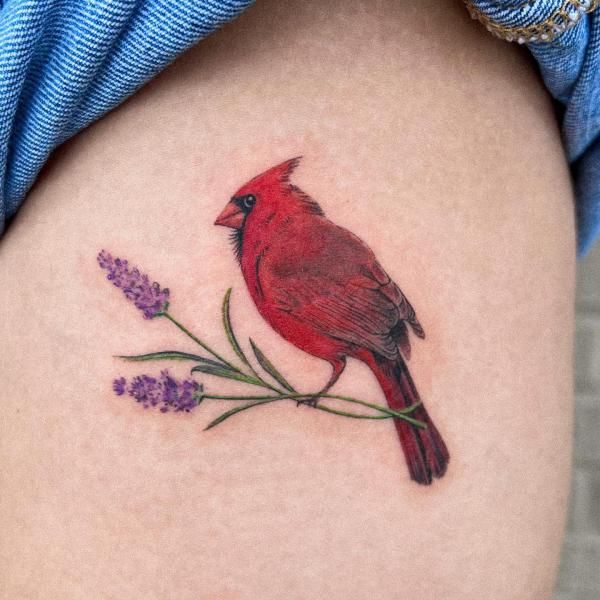 28 Cardinal Tattoo Ideas 2025 for Women and Men: Memorial, Fine Line, Stencil Outline, Small Flying