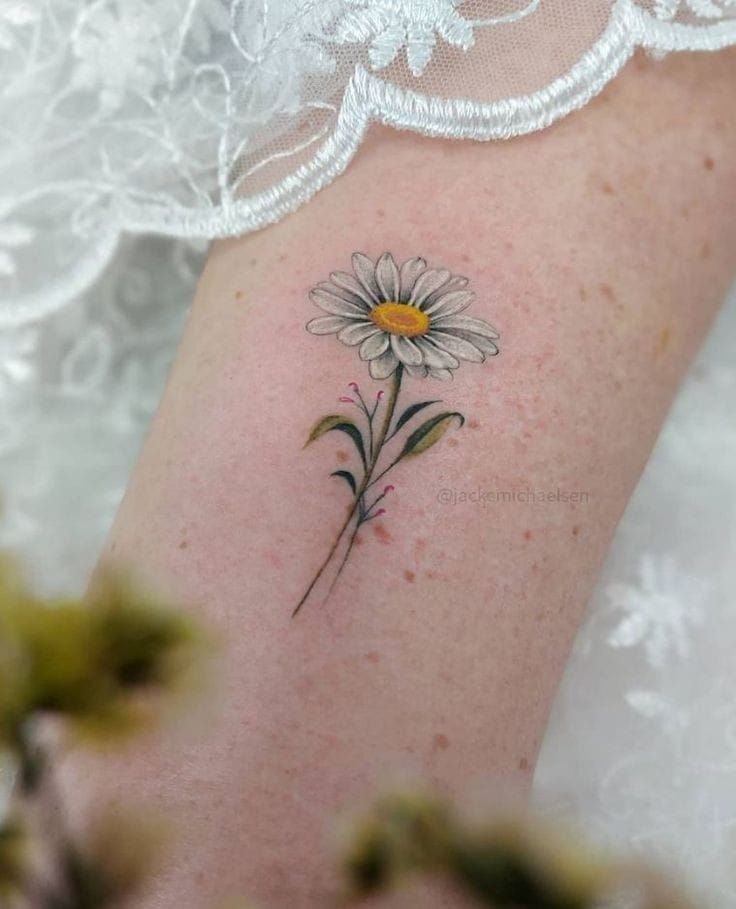 25 Daisy Tattoo Ideas 2025 with Fine Line, Watercolor, Minimalist, Stencil, Traditional &#038; Dainty Designs