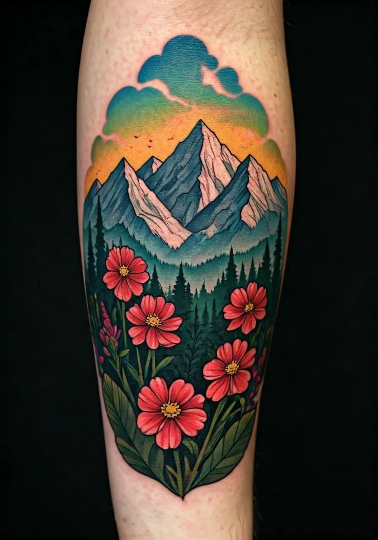 27 Ideas Mountain Tattoo Ideas 2025: Minimalist, Geometric, Fine Line &#038; Sleeve Designs