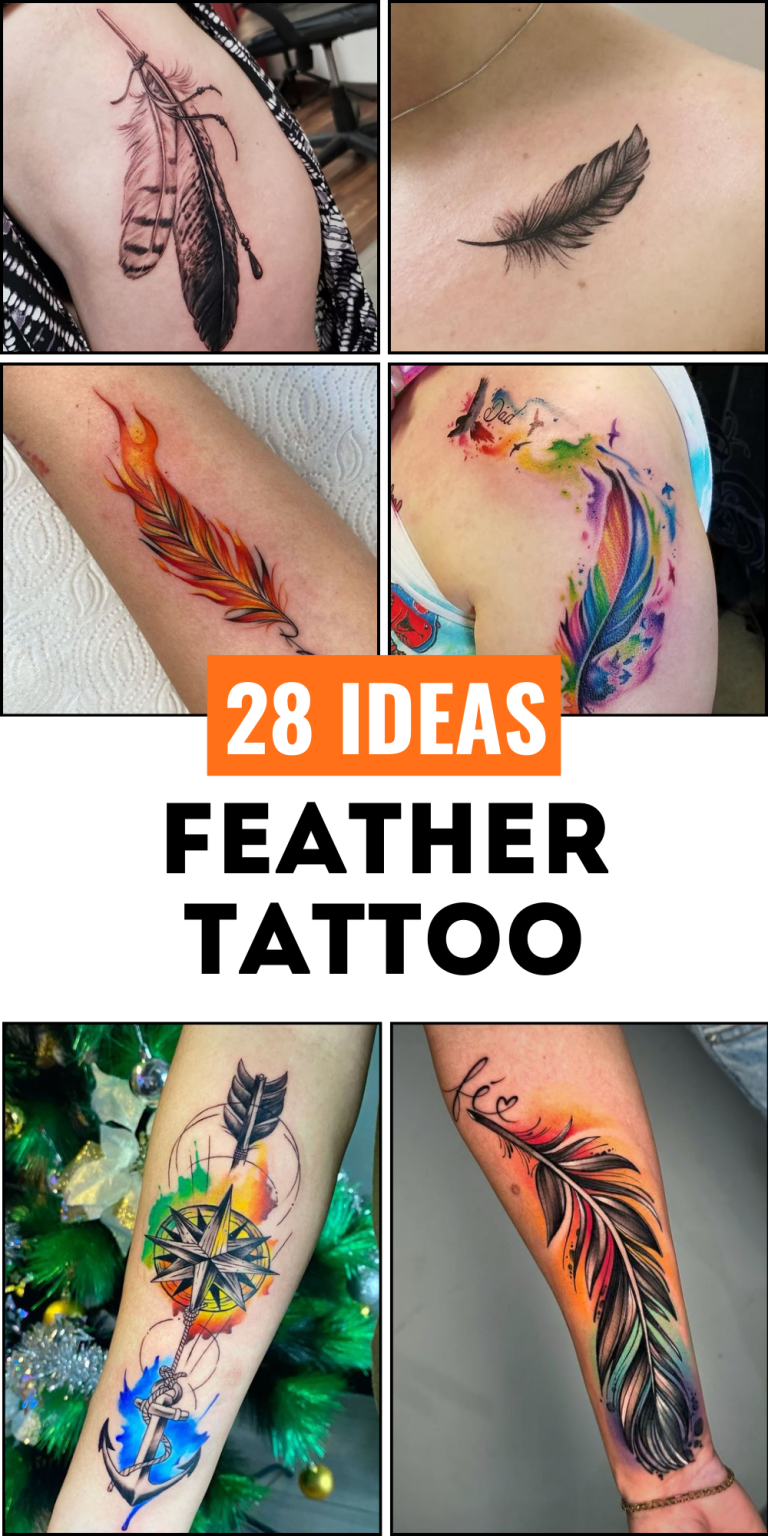 28 Feather Tattoo Ideas 2025: Fine Line, Mandala, Native American ...