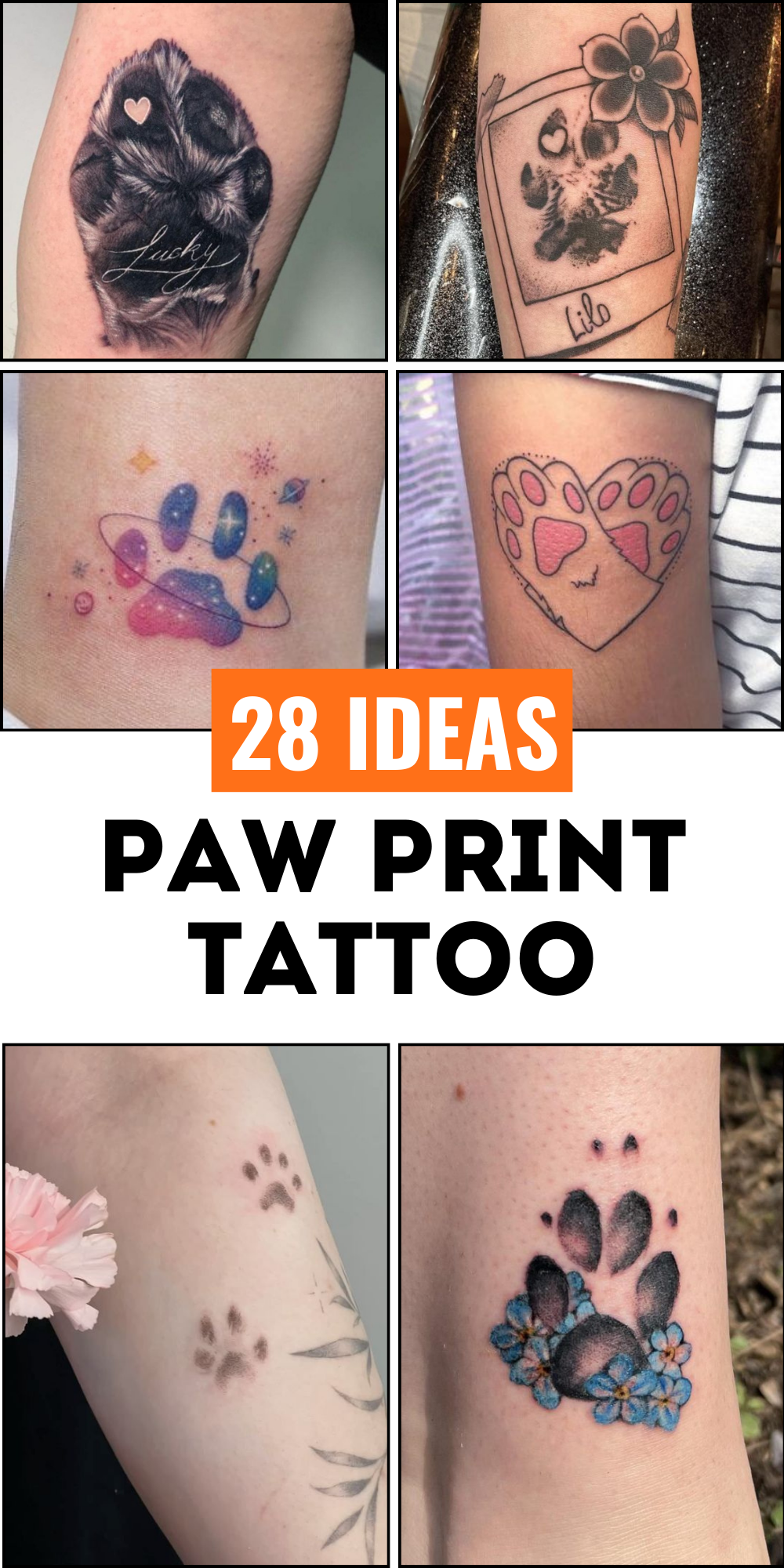 28 Paw Print Tattoo Ideas 2025 for Dog &#038; Cat Lovers – Memorial, Floral, Watercolor, Fine Line