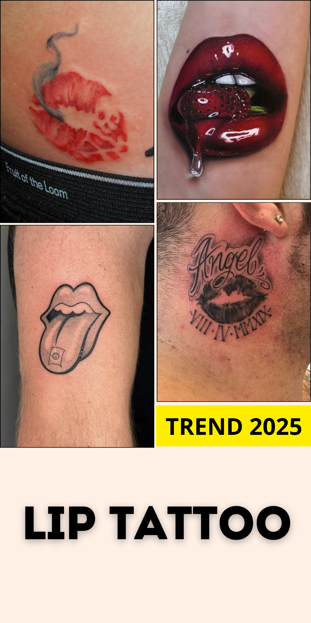 29 Lip Tattoo Ideas 2025 With Kiss Prints, Vampire Designs, Color Ideas, Shading, Placement Tips