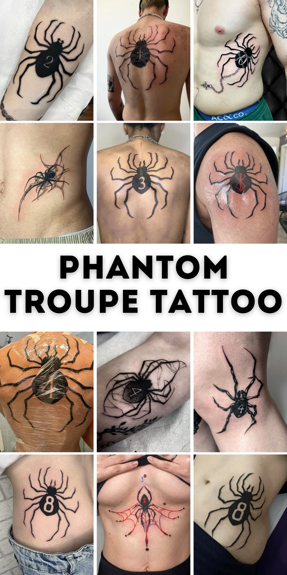 26 Phantom Troupe Tattoo Ideas 2025 Featuring Numbers, Chains, Spiders, and Iconic HXH Characters