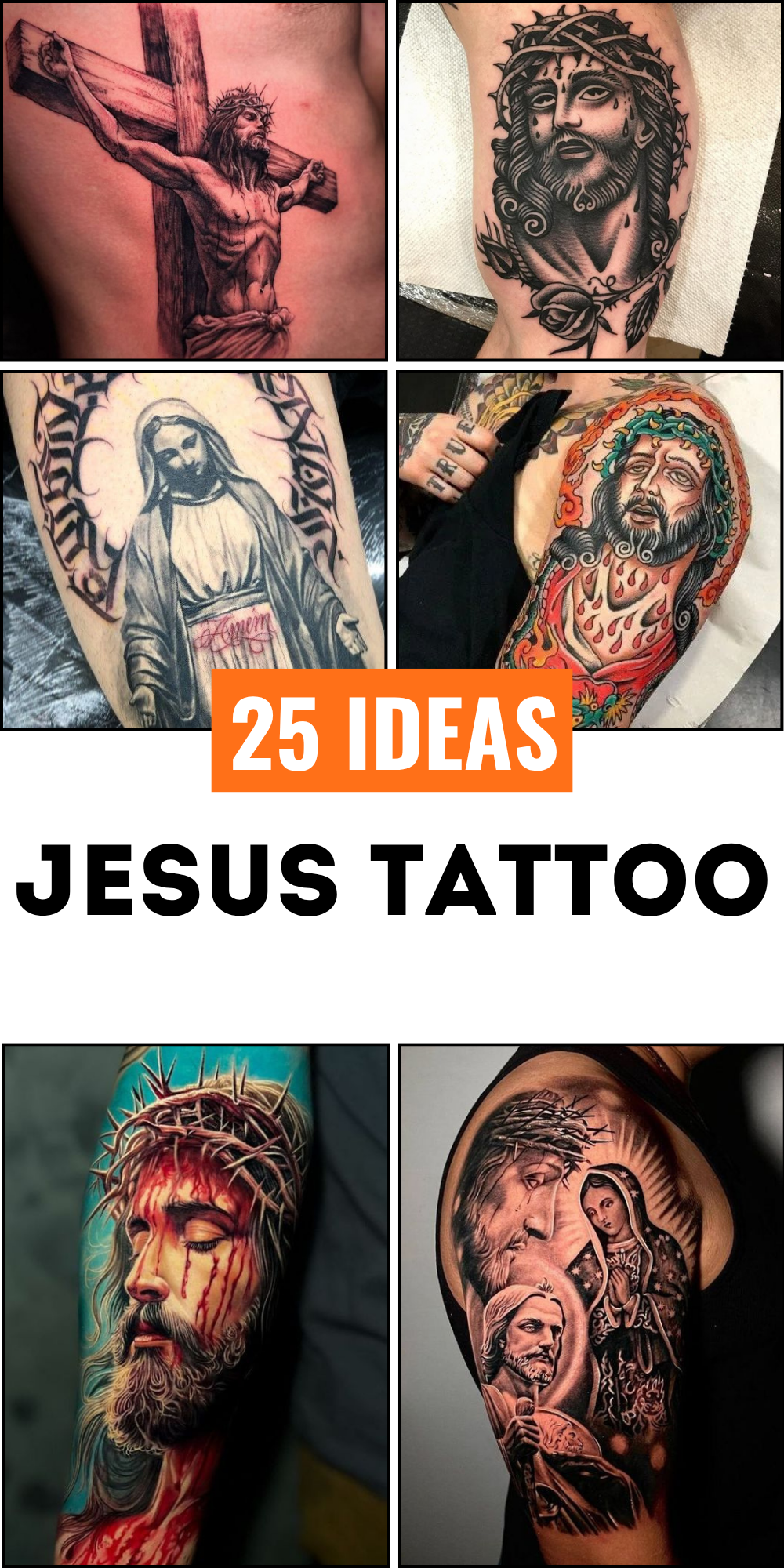 25 Jesus Tattoo Ideas 2025: Sacred Heart, Virgin Mary, Fine Line, Sleeve for Women, Back, Forearm