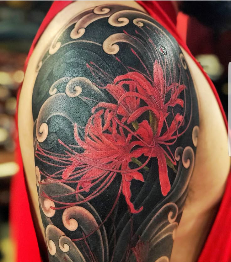 Spider Lily Tattoo 30 Ideas 2025 with Traditional Japanese Design, Arm Sleeve, Abstract Meaning