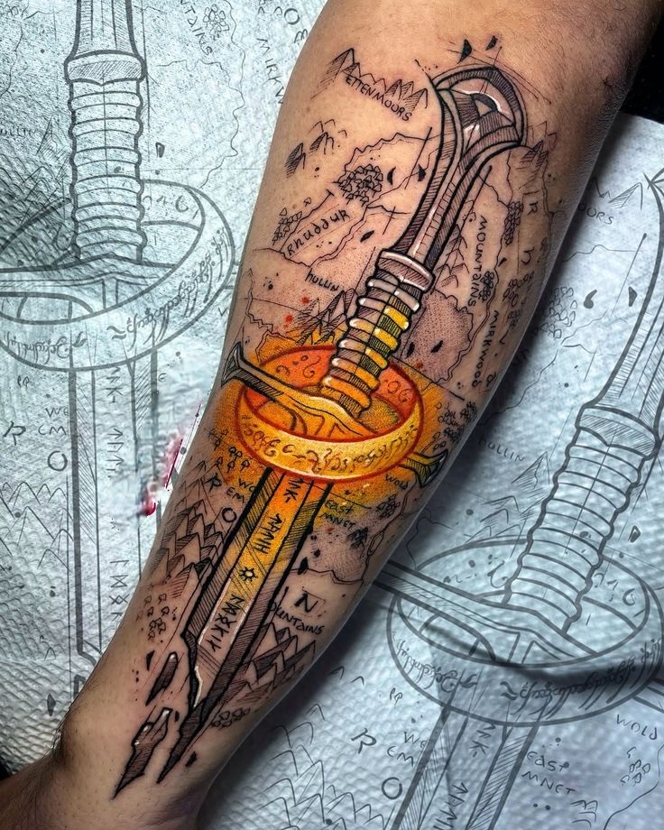 29 Lord Of The Rings Tattoo Ideas 2025: Designs, Minimalist Symbols, Elvish Quotes, Sleeve Art