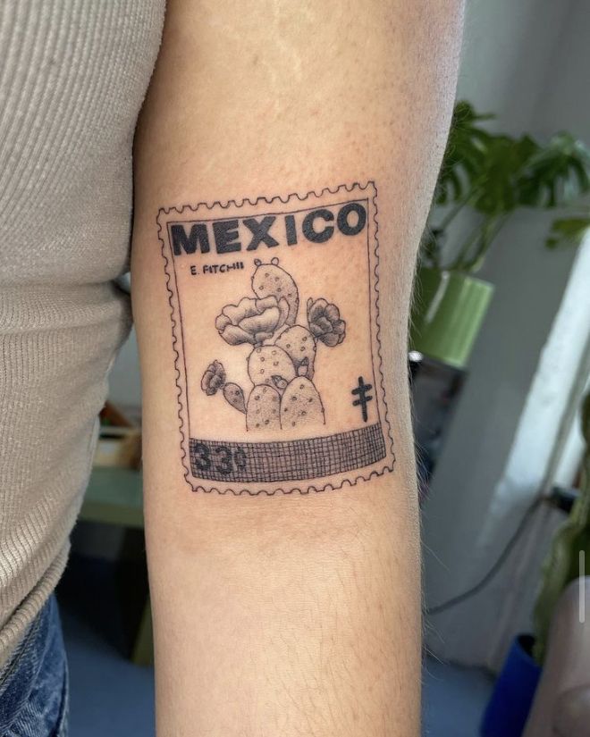 30 Unique Stamp Tattoo Ideas 2025 with Travel, Floral, Vintage, Fine Line, and Matching Postage Designs