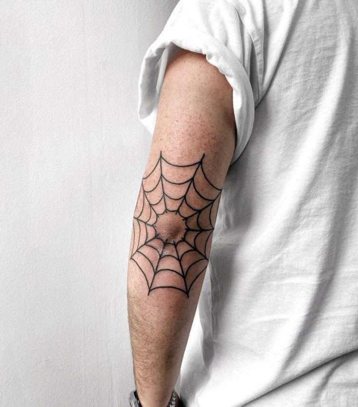 27 Spider Web Tattoo Ideas 2025 for Men and Women – Shoulder, Full Sleeve, Stencil Designs