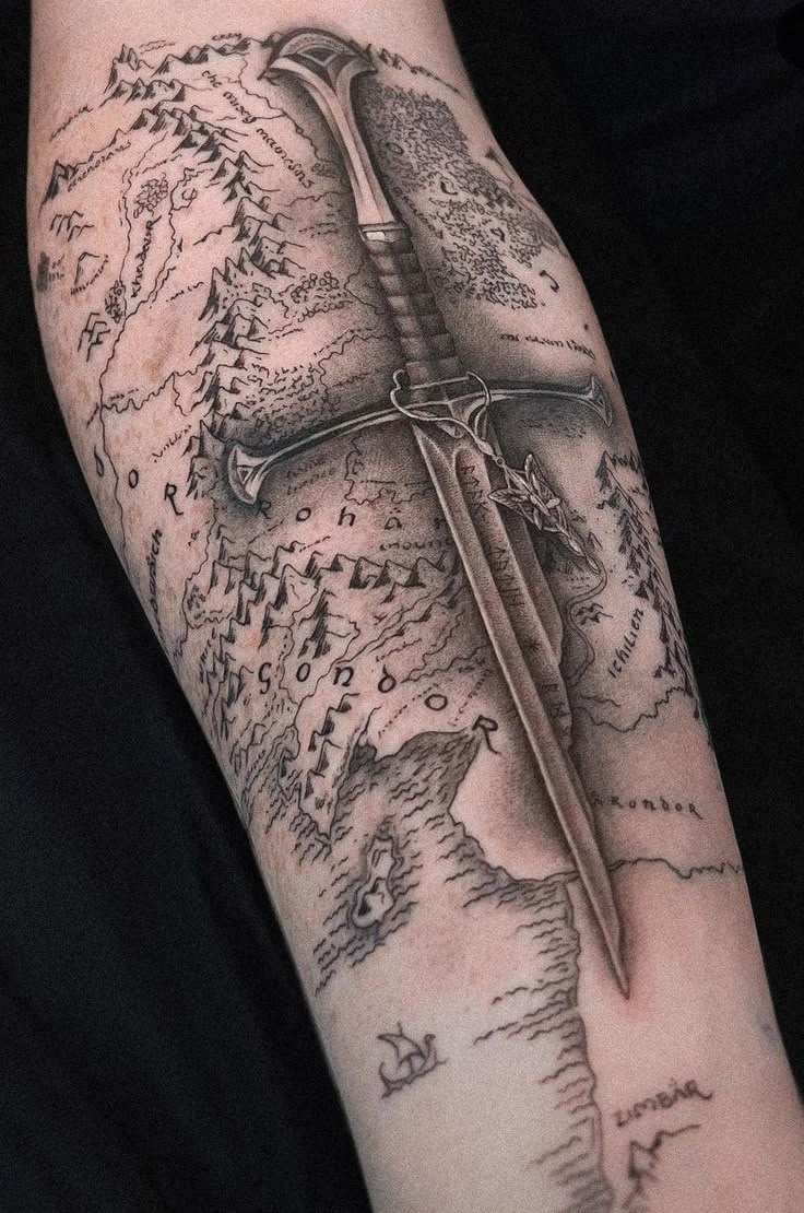 29 Lord Of The Rings Tattoo Ideas 2025: Designs, Minimalist Symbols, Elvish Quotes, Sleeve Art