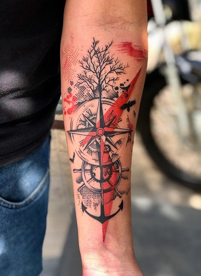 28 Compass Tattoo Ideas 2025: Designs for Men and Women, Anchor, Traditional and More
