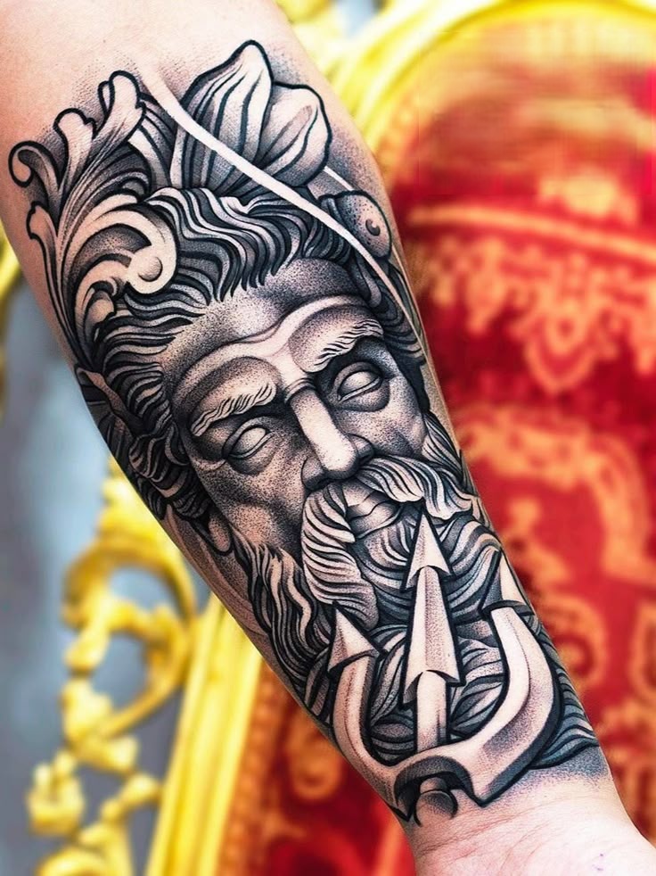 Poseidon Tattoo 26 Ideas 2025: Powerful Greek Mythology Designs for Men Featuring Sleeve