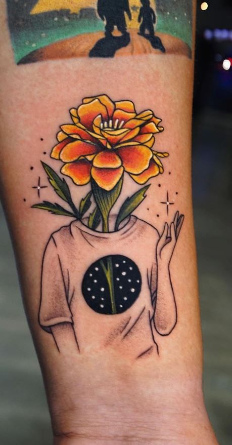26 Marigold Tattoo Ideas 2025 for Every Style – Fineline, Realistic, Black and White, Traditional, and Color Designs
